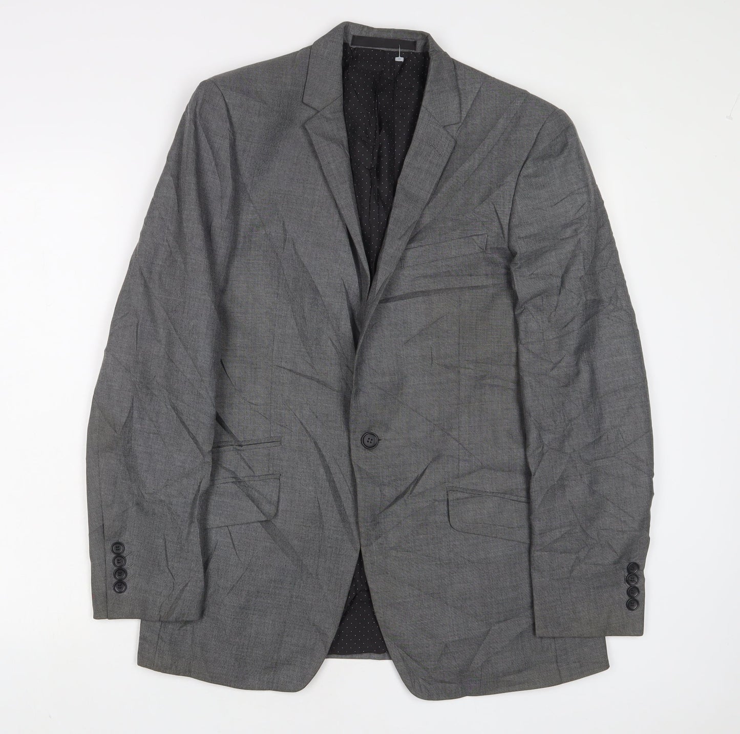 Mens UK Size 38 Limited Collection Regular Grey Suit Jacket