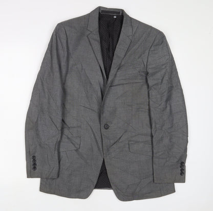 Mens UK Size 38 Limited Collection Regular Grey Suit Jacket