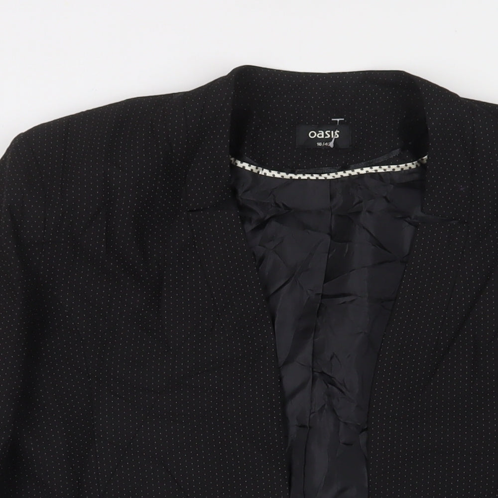 Womens UK Size 16 Oasis Black Jacket