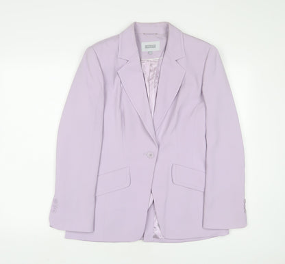 NEXT Womens Purple Jacket Blazer Size 12 Button