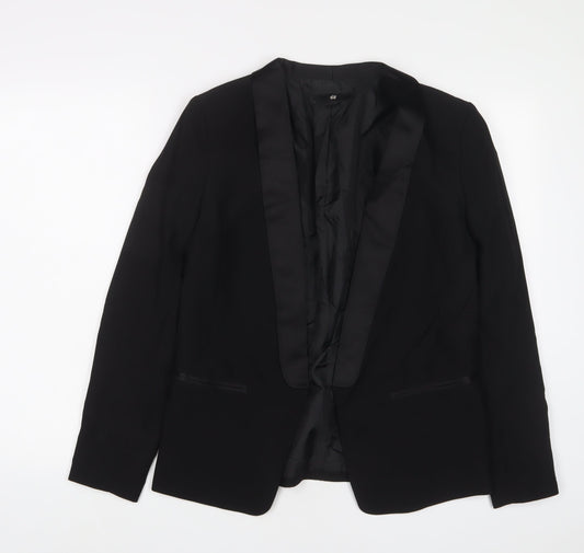 H&M Womens Black Jacket Blazer Size 12 - Open