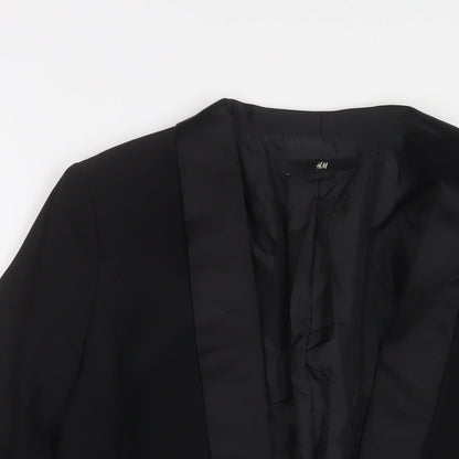 H&M Womens Black Jacket Blazer Size 12 - Open