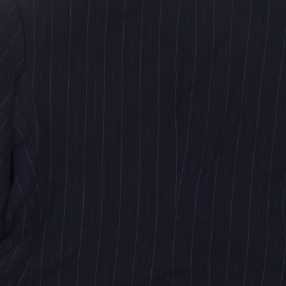 Autonomy Womens Blue Striped Jacket Blazer Size 14 Button