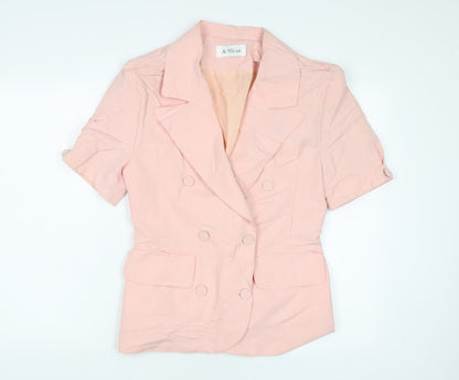 A. Wear Womens Pink Jacket Blazer Size 12 Button