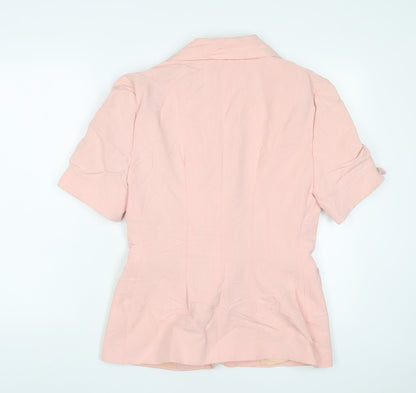 A. Wear Womens Pink Jacket Blazer Size 12 Button