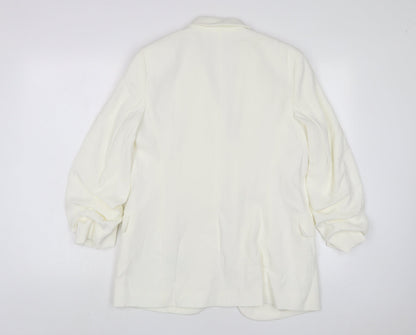 Womens UK Size 10 Marks and Spencer White Jacket