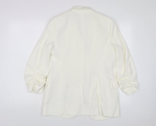 Womens UK Size 10 Marks and Spencer White Jacket