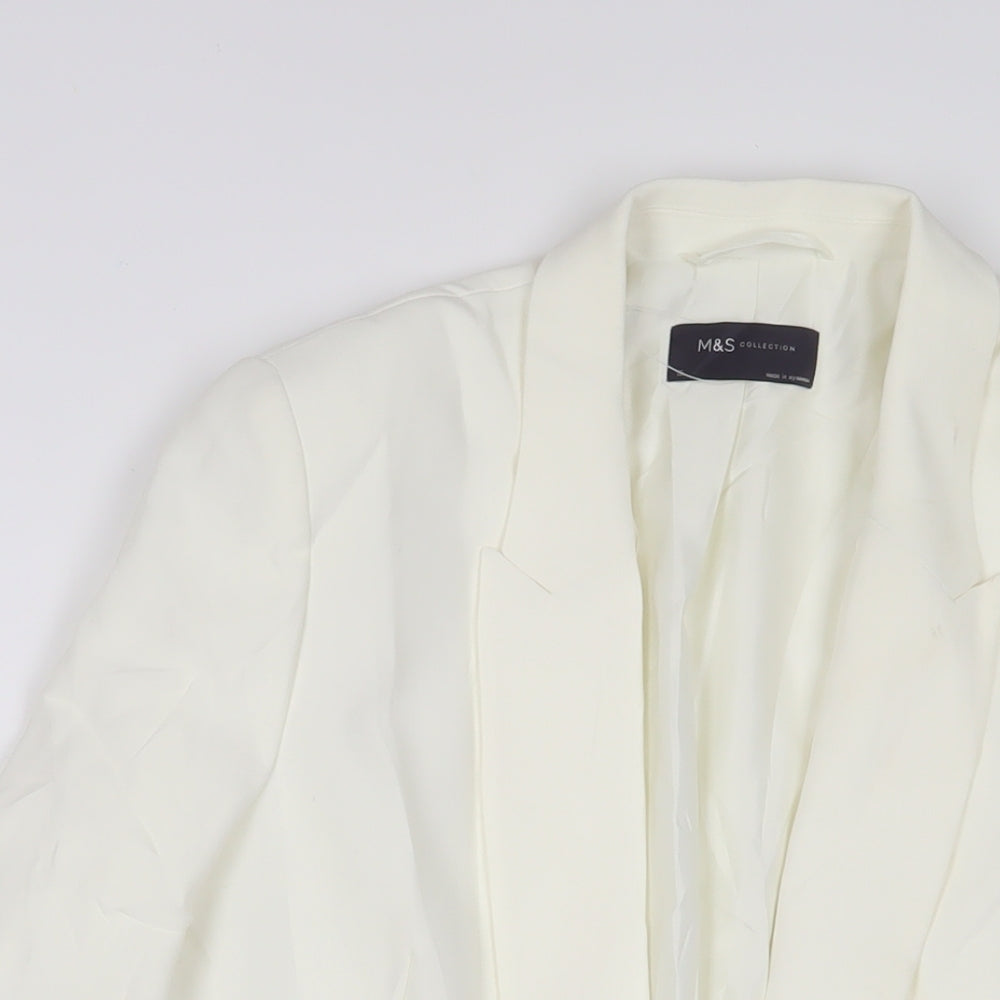 Womens UK Size 10 Marks and Spencer White Jacket