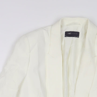 Womens UK Size 10 Marks and Spencer White Jacket