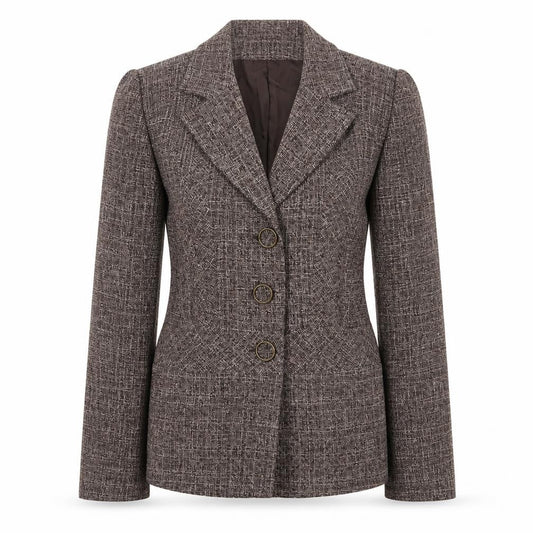 Womens UK Size 14 Cream Brown Jacket