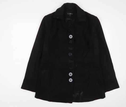 Ethel Austin Womens Black Jacket Coat Size 12 Button