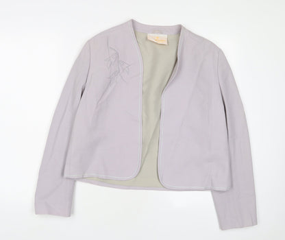 May Of London Womens Purple Jacket Blazer Size 16 - Embroidered