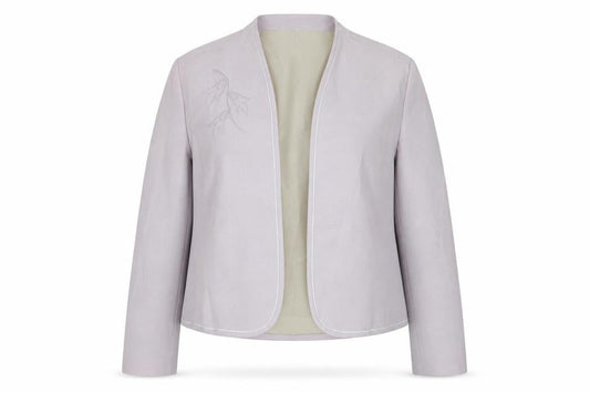 May Of London Womens Purple Jacket Blazer Size 16 - Embroidered