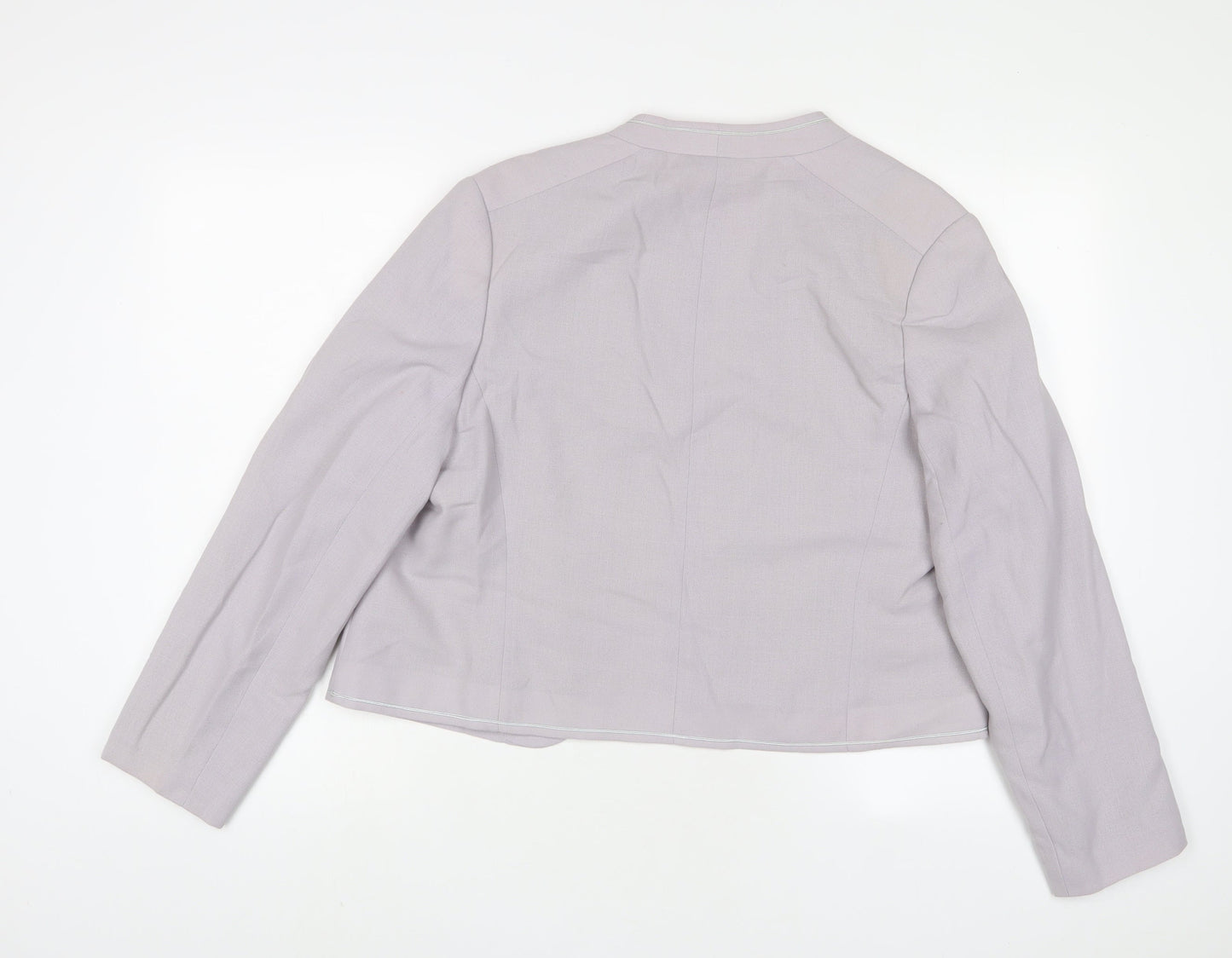 May Of London Womens Purple Jacket Blazer Size 16 - Embroidered