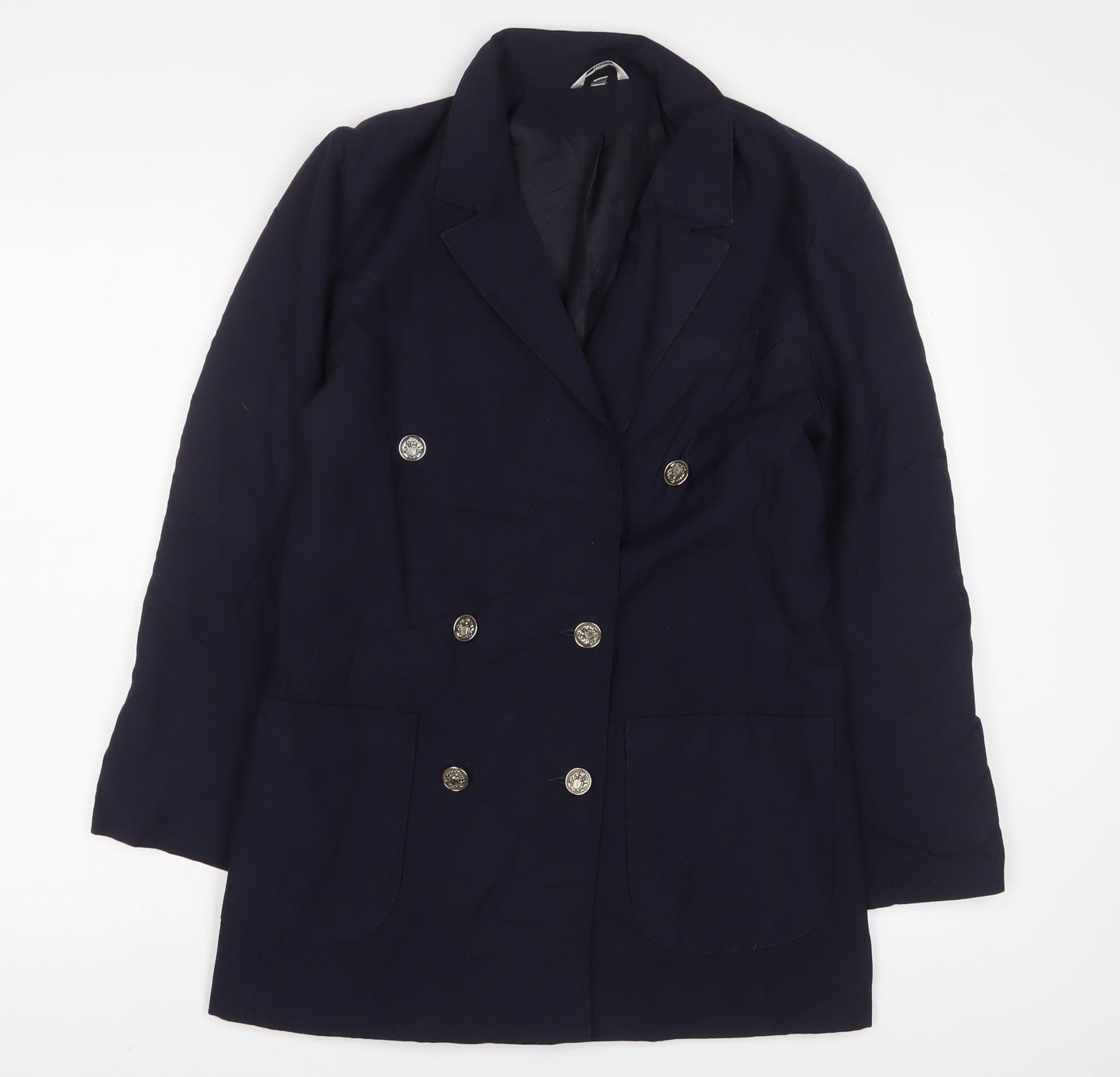 Klass Womens Blue Jacket Blazer Size 10 Button