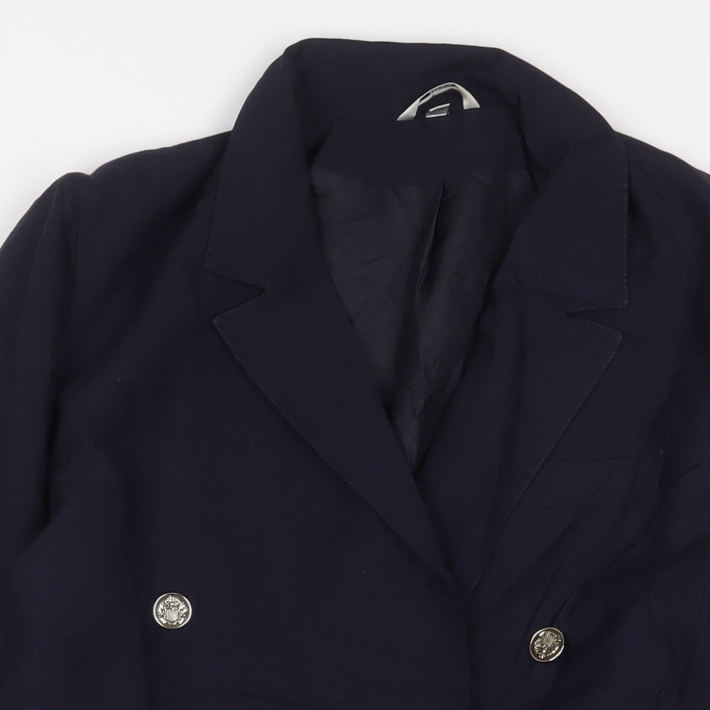 Klass Womens Blue Jacket Blazer Size 10 Button