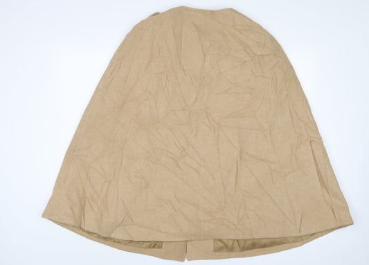 Miss Selfridge Womens Beige Jacket Poncho Size L Button