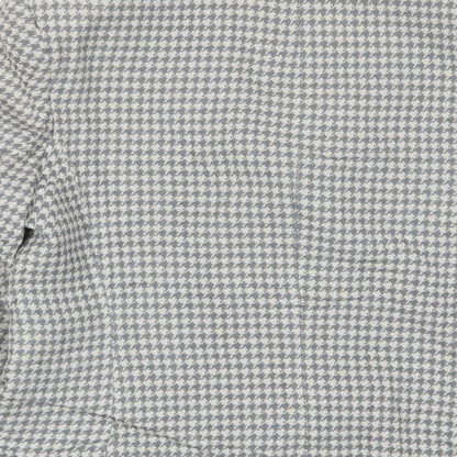 Precis Womens Grey Herringbone Jacket Blazer Size 12 Button