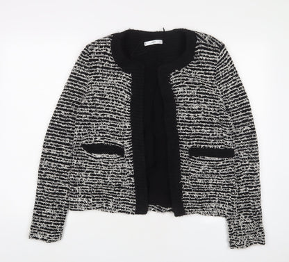 Mango Womens Grey Herringbone Jacket Size M - Open