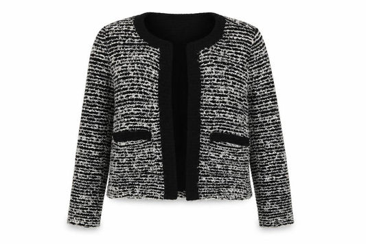 Mango Womens Grey Herringbone Jacket Size M - Open