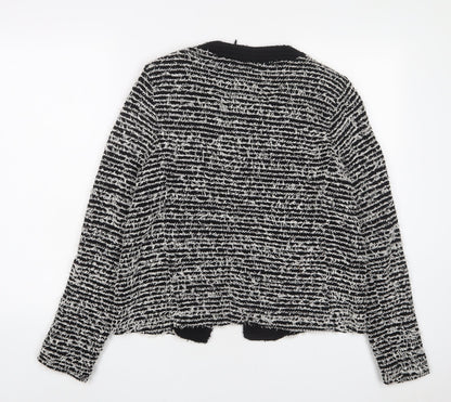 Mango Womens Grey Herringbone Jacket Size M - Open