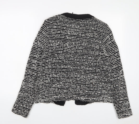 Mango Womens Grey Herringbone Jacket Size M - Open