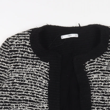Mango Womens Grey Herringbone Jacket Size M - Open