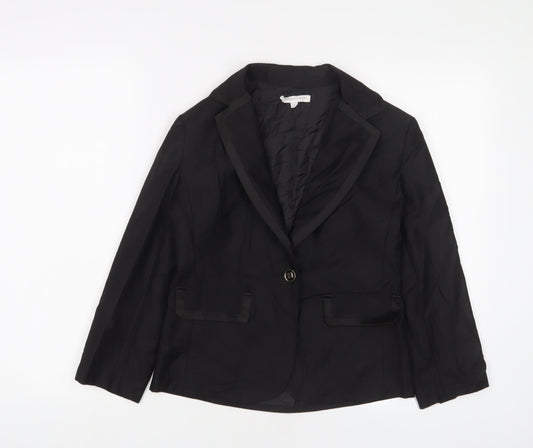 Glamorous Womens Black Jacket Blazer Size 8 Button