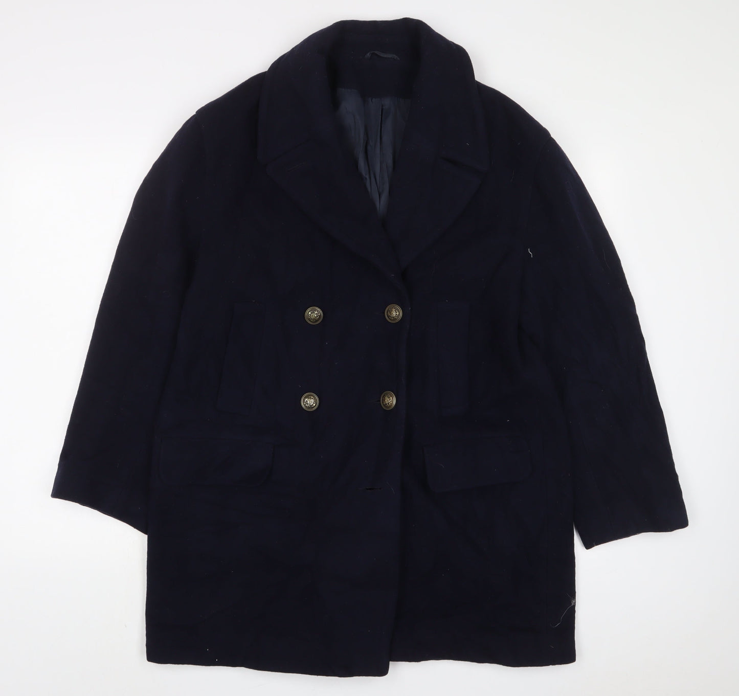 Womens UK Size 14 BHS Blue Overcoat