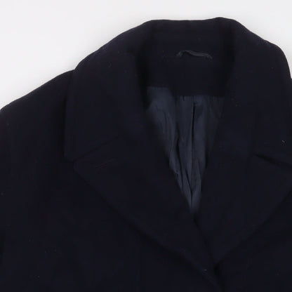 Womens UK Size 14 BHS Blue Overcoat