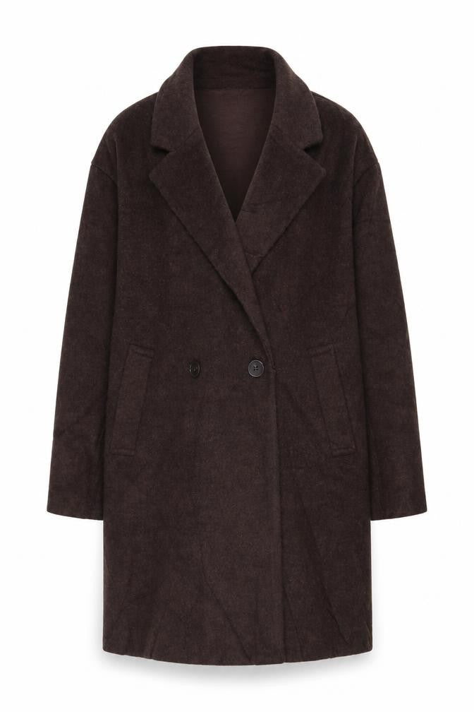 Womens UK Size S Pull&Bear Brown Overcoat