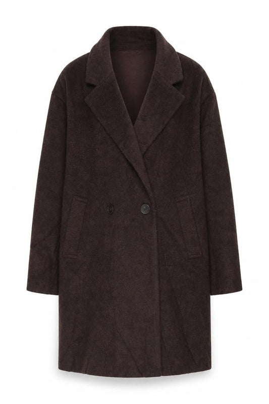 Womens UK Size S Pull&Bear Brown Overcoat