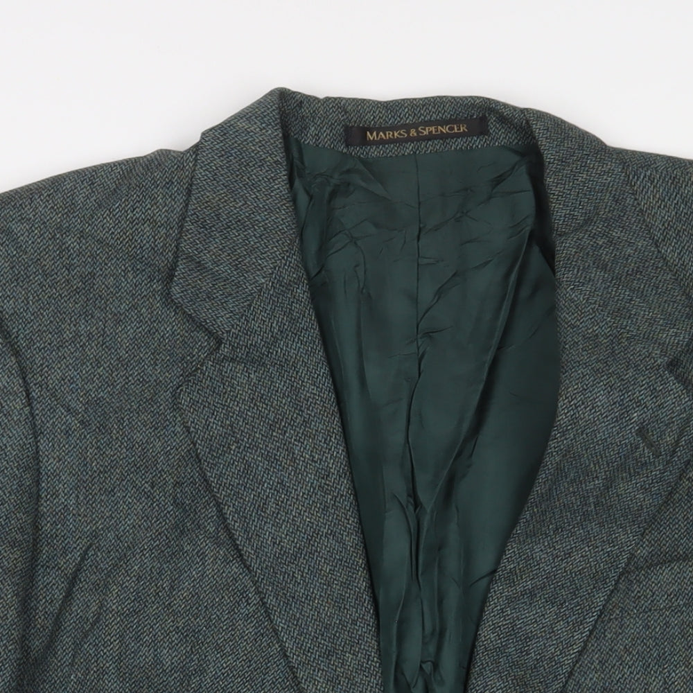 Mens UK Size 42 Marks and Spencer Regular Blue Suit Jacket