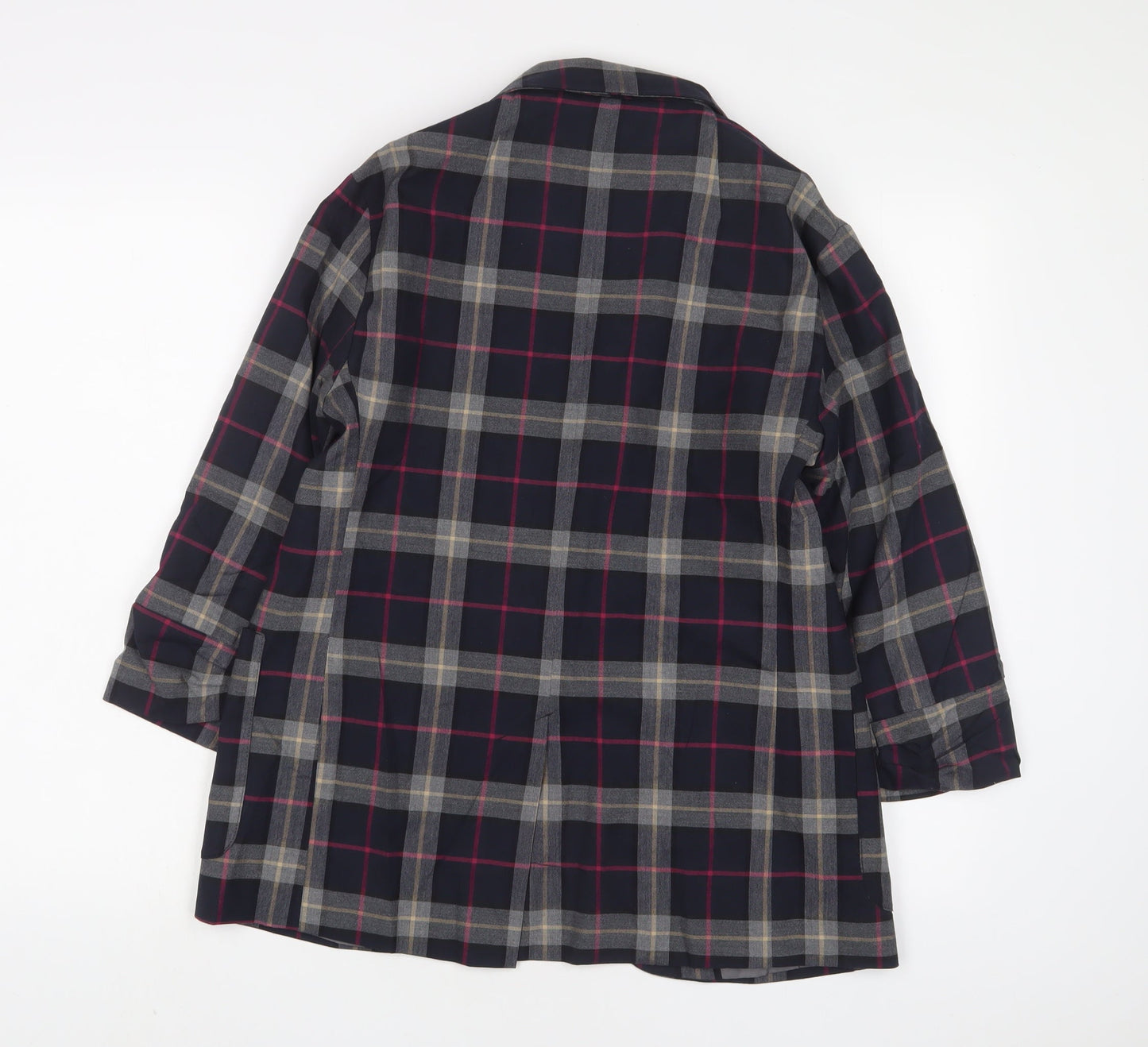 Topshop Womens Multicoloured Plaid Jacket Blazer Size 12 - Open