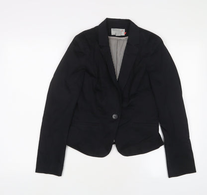 Womens UK Size 8 H&M Black Jacket