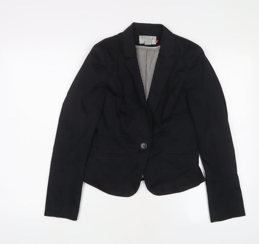 Womens UK Size 8 H&M Black Jacket