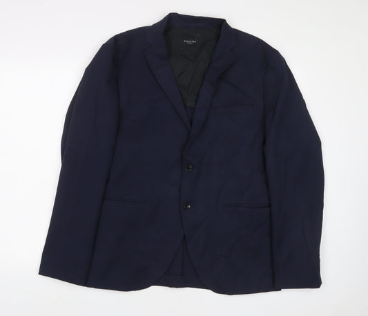 Mens UK Size 42 Selected Homme Regular Blue Suit Jacket