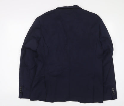 Mens UK Size 42 Selected Homme Regular Blue Suit Jacket