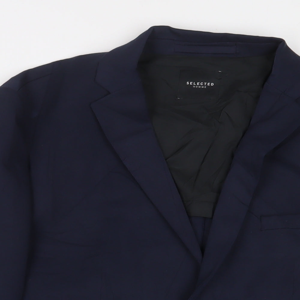 Mens UK Size 42 Selected Homme Regular Blue Suit Jacket