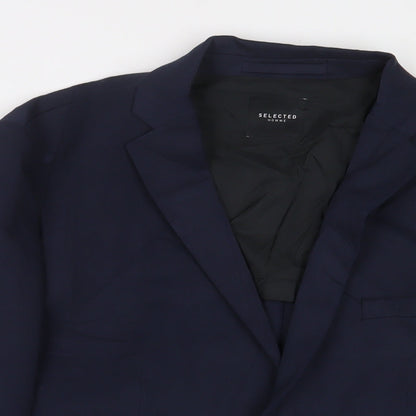 Mens UK Size 42 Selected Homme Regular Blue Suit Jacket