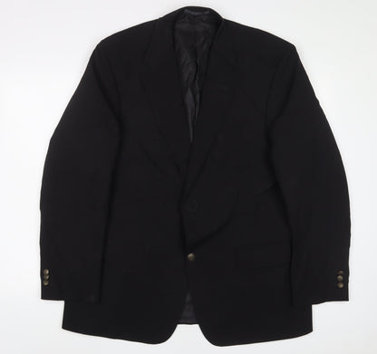 Mens UK Size 44 Greenwoods Regular Black Suit Jacket