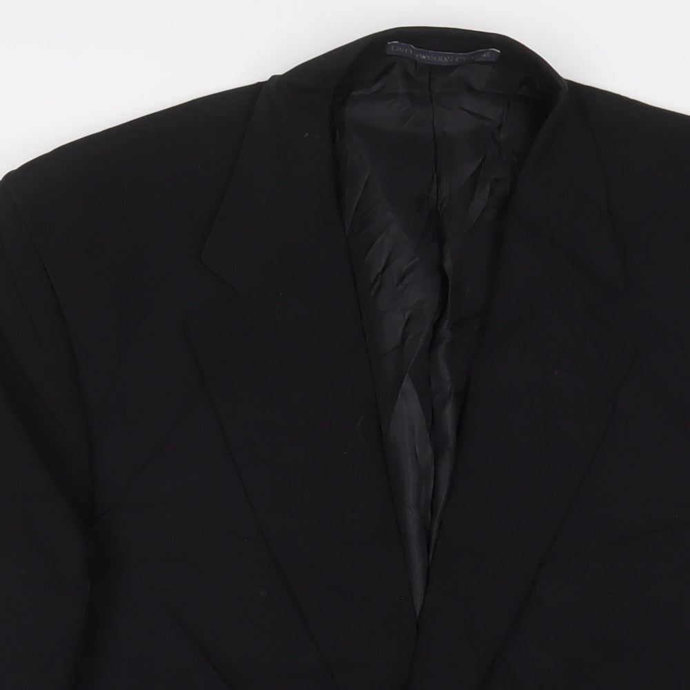 Mens UK Size 44 Greenwoods Regular Black Suit Jacket