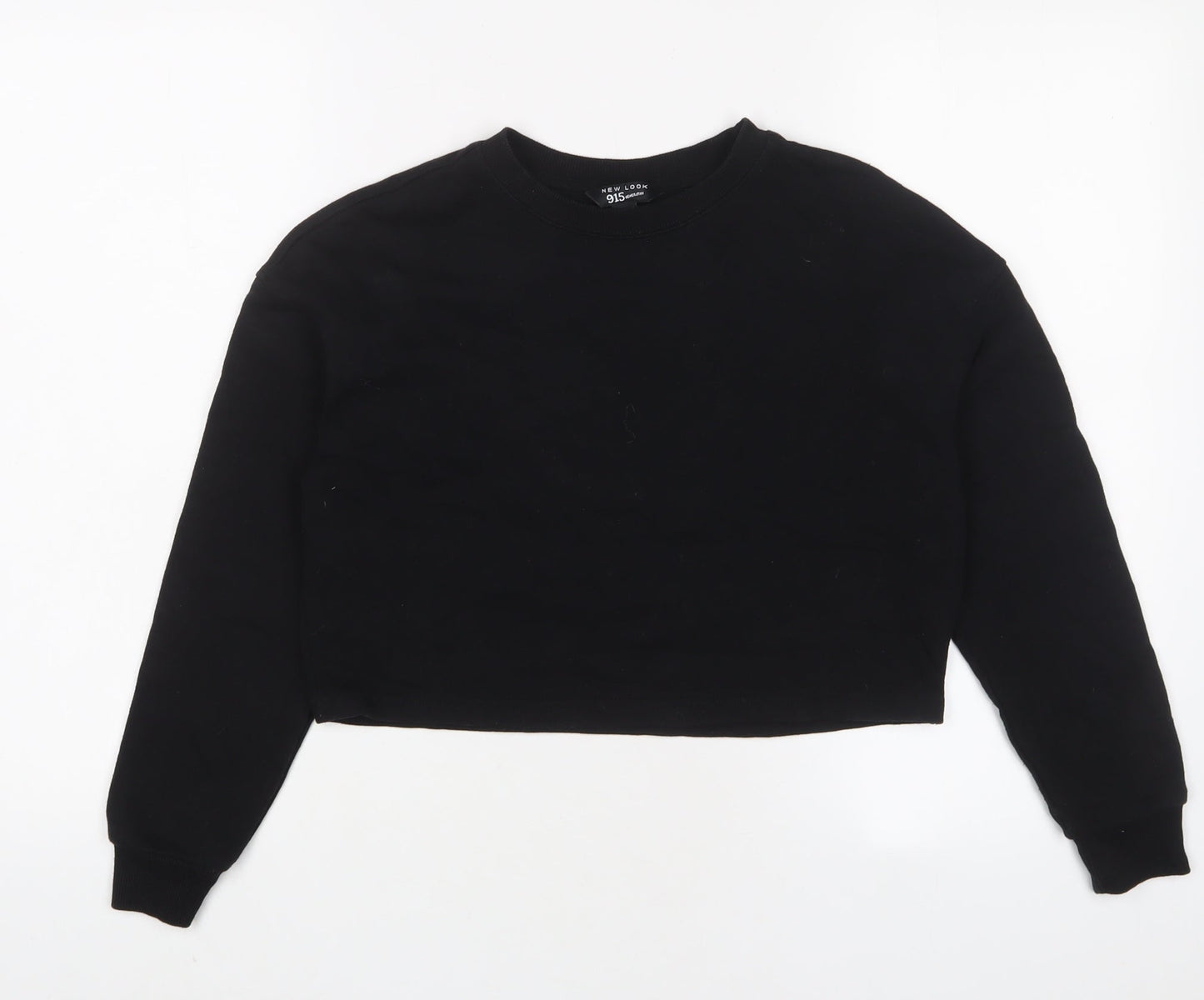 New Look Girls Black Cotton Pullover Sweatshirt Size 10-11 Years Pullover