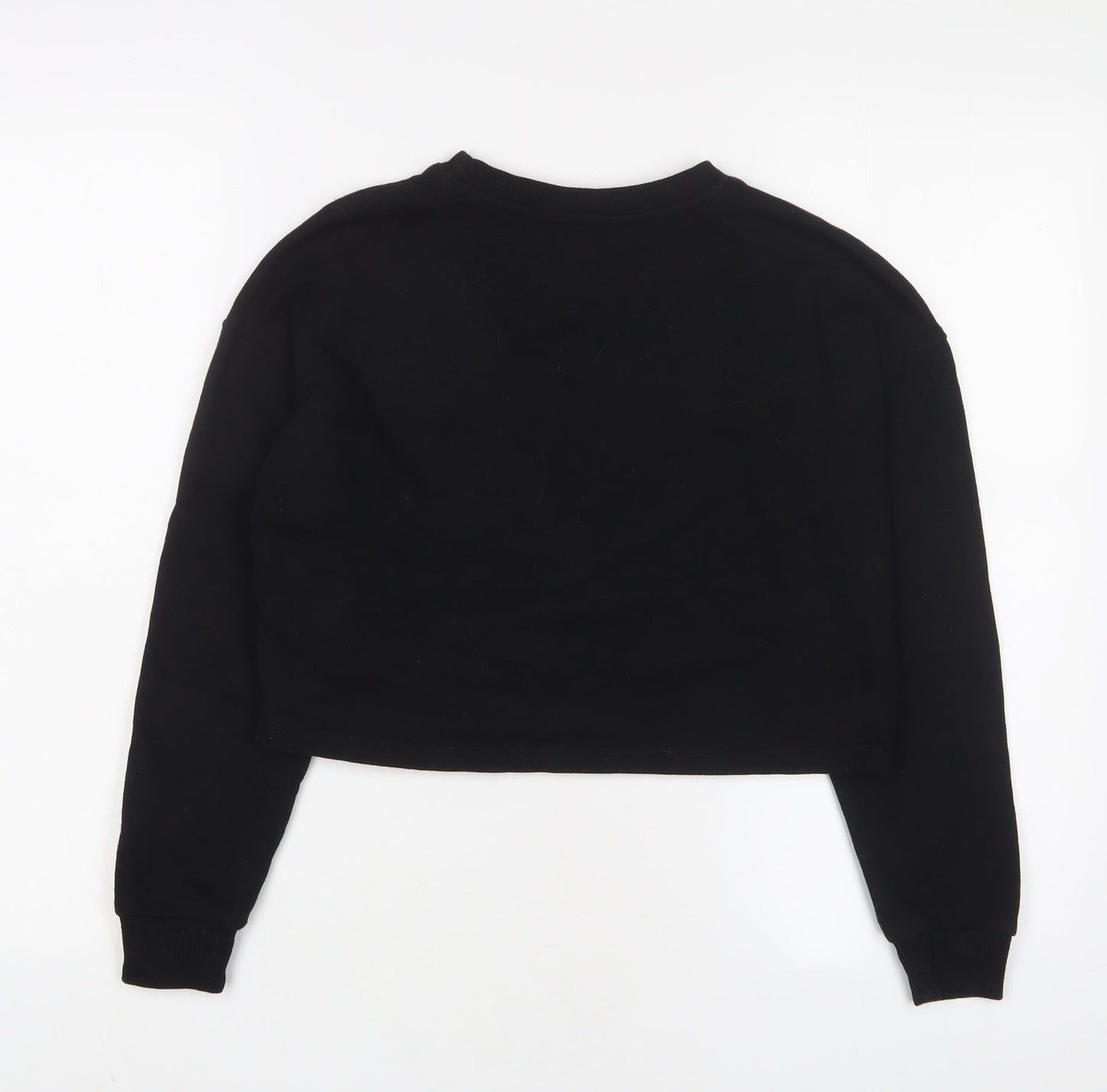 New Look Girls Black Cotton Pullover Sweatshirt Size 10-11 Years Pullover