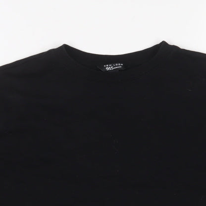 New Look Girls Black Cotton Pullover Sweatshirt Size 10-11 Years Pullover