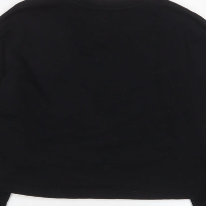 New Look Girls Black Cotton Pullover Sweatshirt Size 10-11 Years Pullover