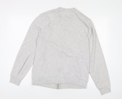 Mens UK Size M River Island Grey Full Zip Sweatshirt