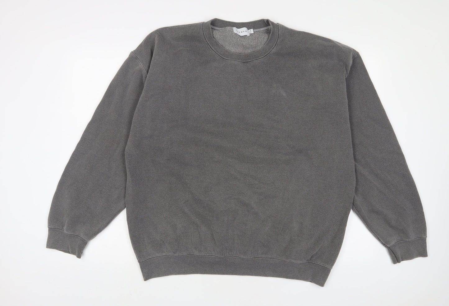 Topman Mens Grey Cotton Pullover Sweatshirt Size M