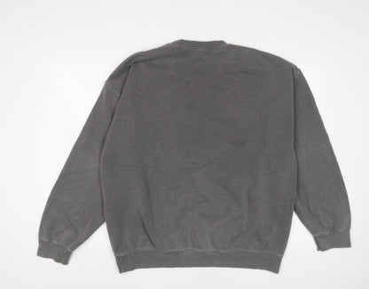 Topman Mens Grey Cotton Pullover Sweatshirt Size M