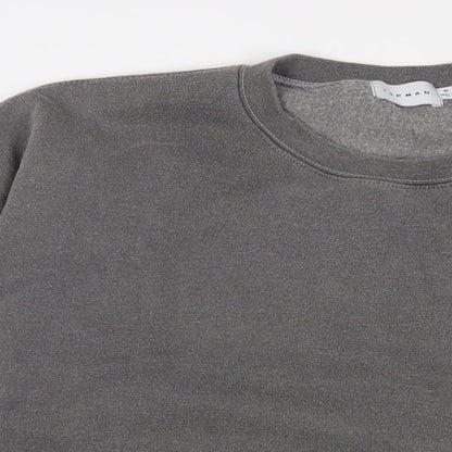 Topman Mens Grey Cotton Pullover Sweatshirt Size M